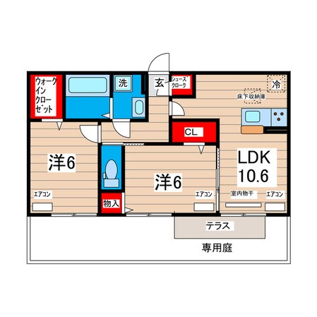 サクシード高浜 Ａ・Ｂの物件間取画像